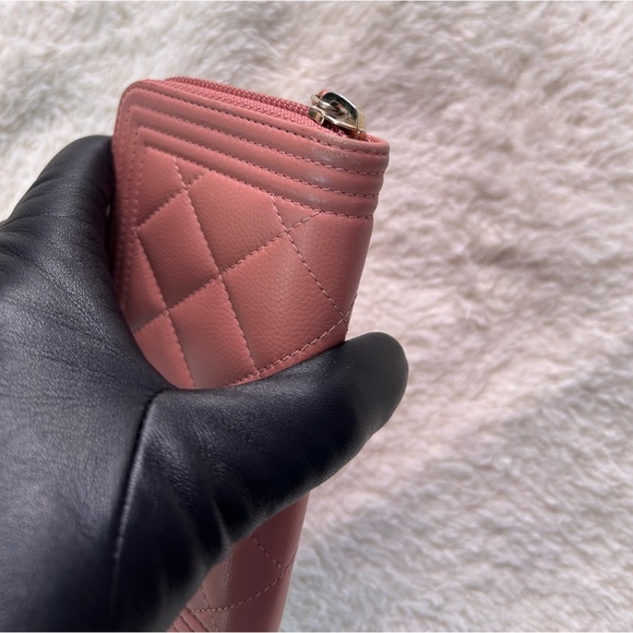 Pink Chanel Boy Wallet - Picture 8 of 9